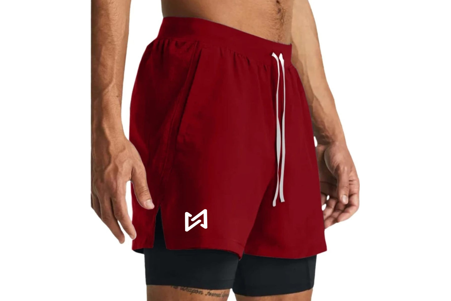 Men's 2-in-1 Running Shorts with Compression Liner | Quick-Dry Athletic Gym Shorts with Phone Pocket