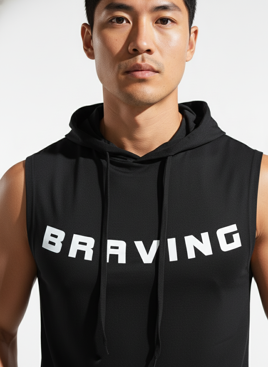 Men's Sleeveless Hooded Gym T-Shirt | Premium Athletic Muscle Fit Hoodie | Training & Casual Wear