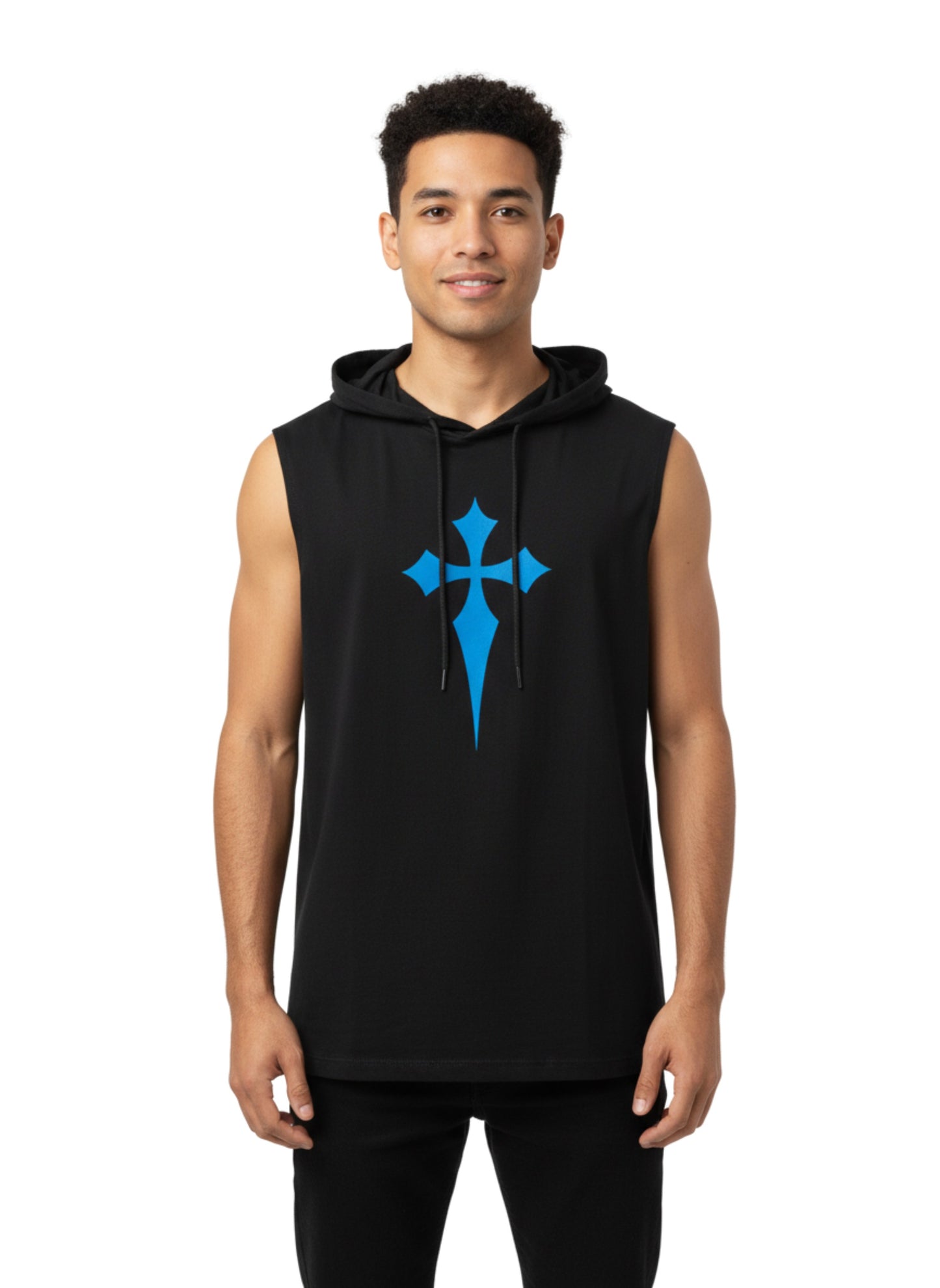 Men's Sleeveless Hooded Gym T-Shirt | Premium Athletic Muscle Fit Hoodie | Training & Casual Wear