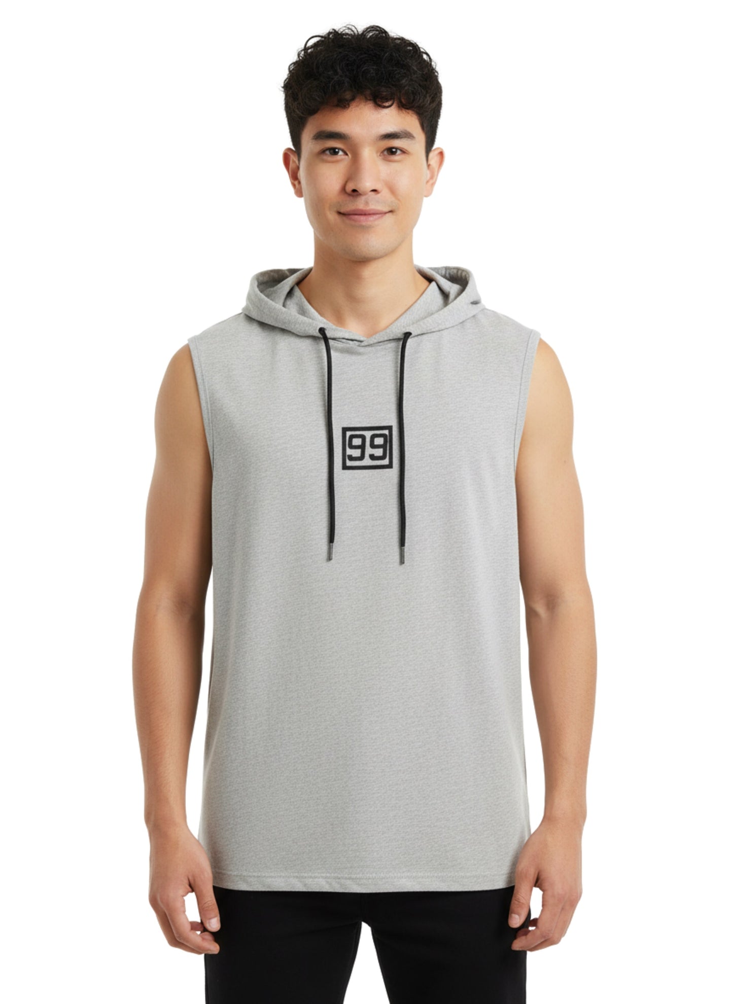 Men's Black Sleeveless Hooded Gym T-Shirt | Premium Athletic Muscle Fit Hoodie | Training & Casual Wear