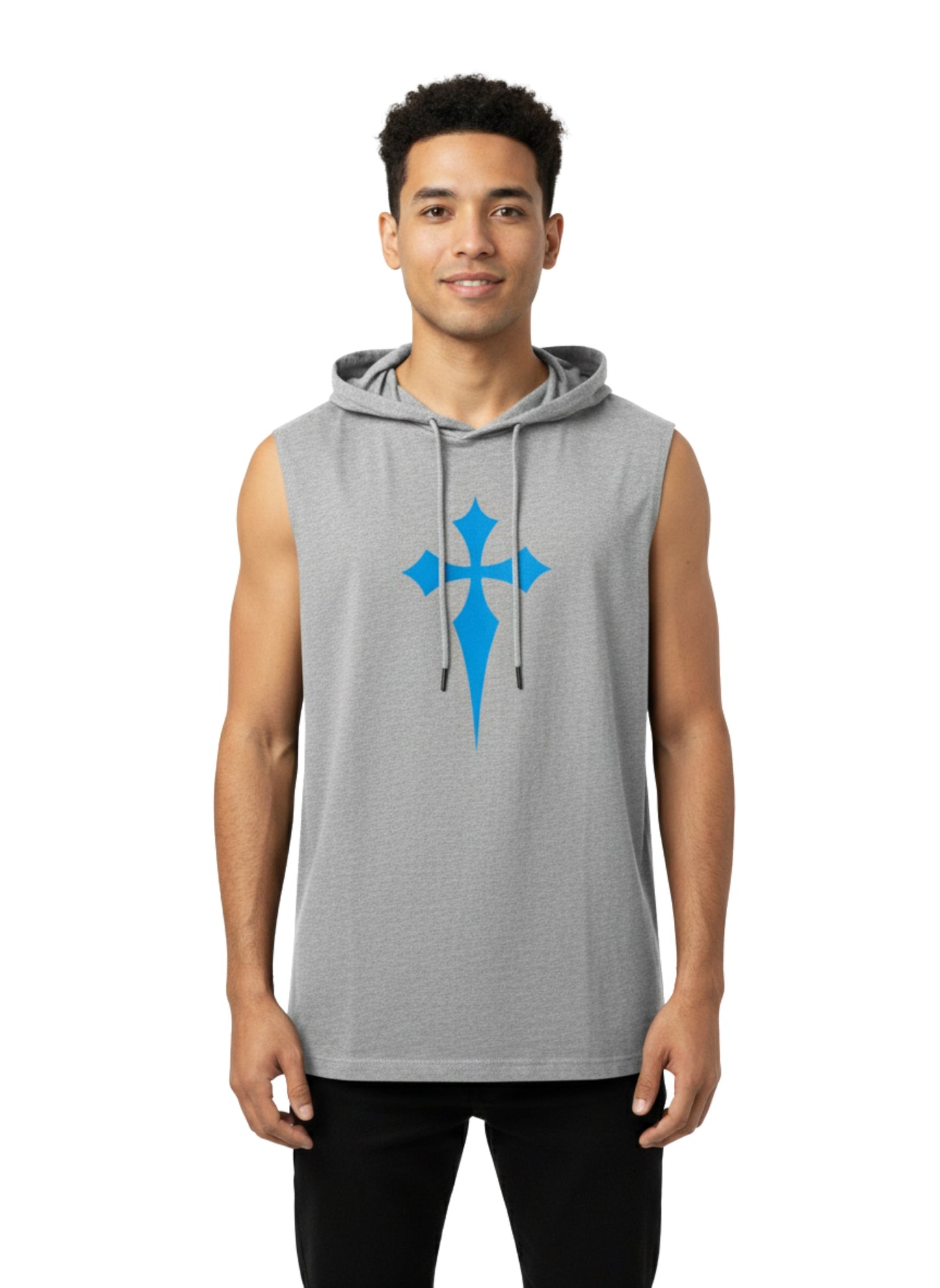 Men's Sleeveless Hooded Gym T-Shirt | Premium Athletic Muscle Fit Hoodie | Training & Casual Wear