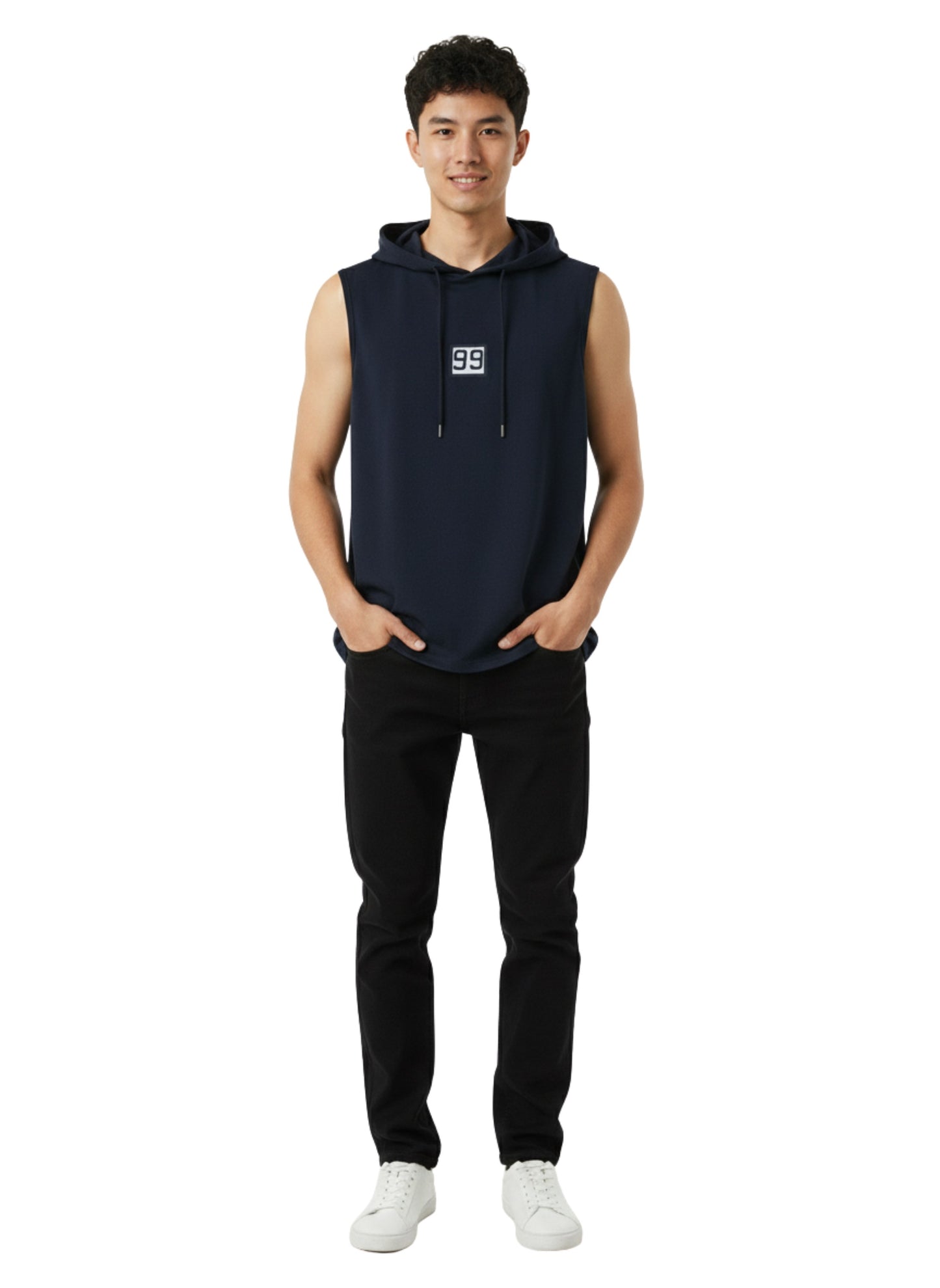 Men's Black Sleeveless Hooded Gym T-Shirt | Premium Athletic Muscle Fit Hoodie | Training & Casual Wear