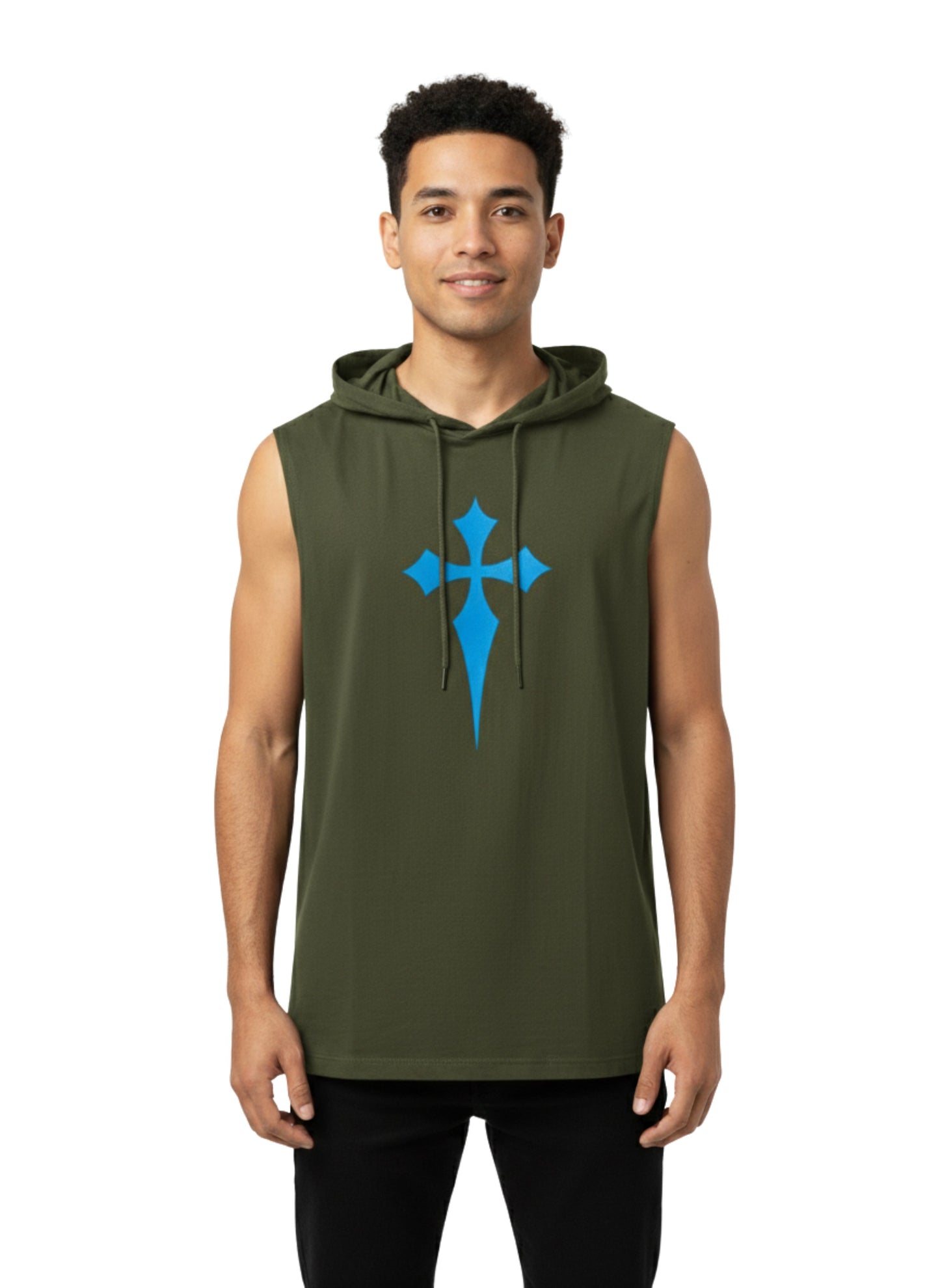 Men's Sleeveless Hooded Gym T-Shirt | Premium Athletic Muscle Fit Hoodie | Training & Casual Wear