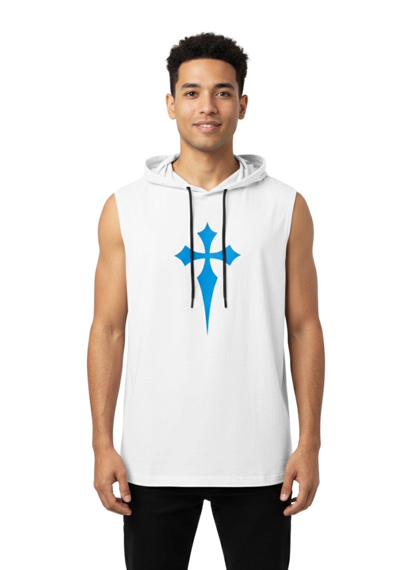 Men's Sleeveless Hooded Gym T-Shirt | Premium Athletic Muscle Fit Hoodie | Training & Casual Wear