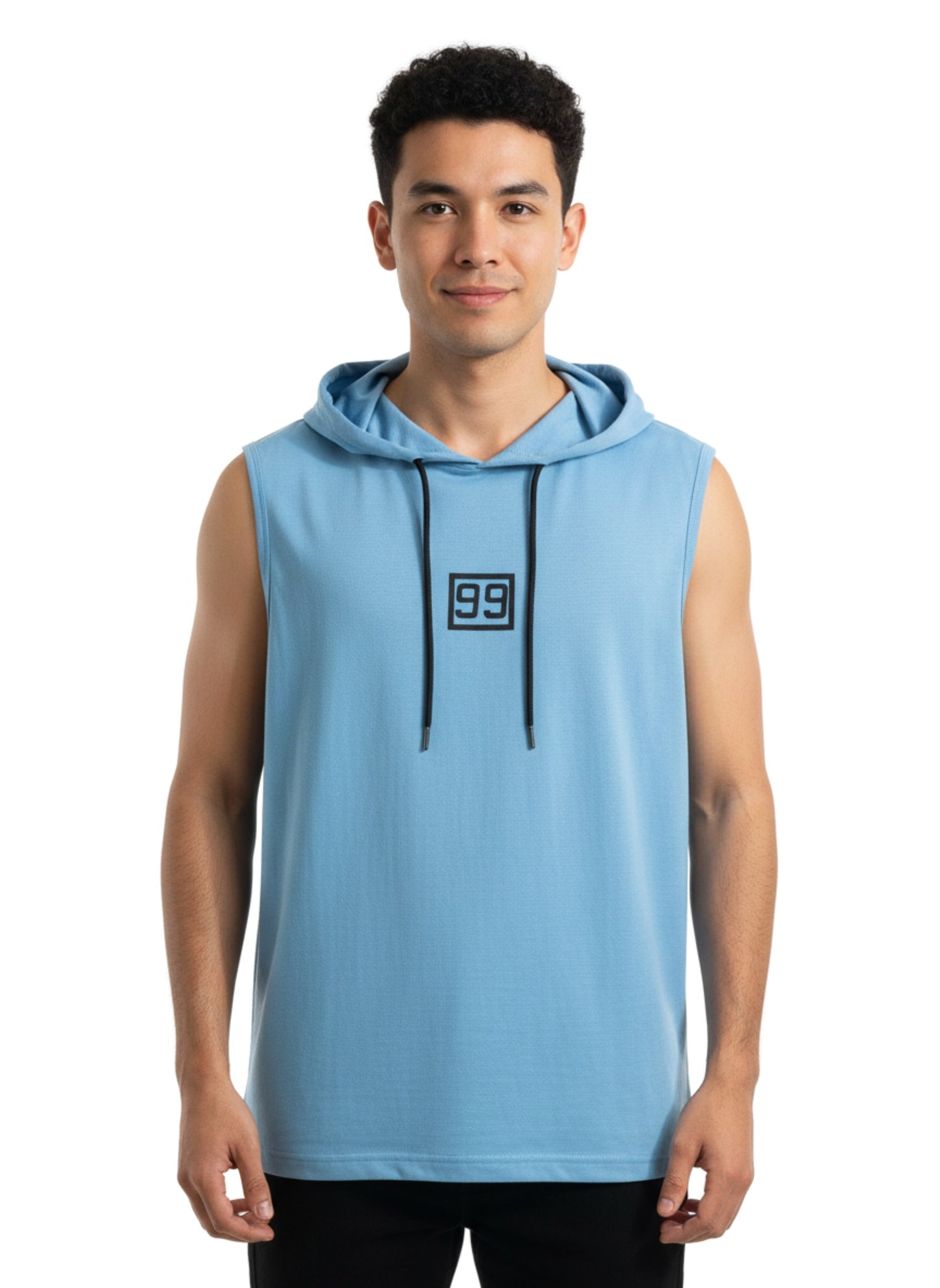 Men's Black Sleeveless Hooded Gym T-Shirt | Premium Athletic Muscle Fit Hoodie | Training & Casual Wear