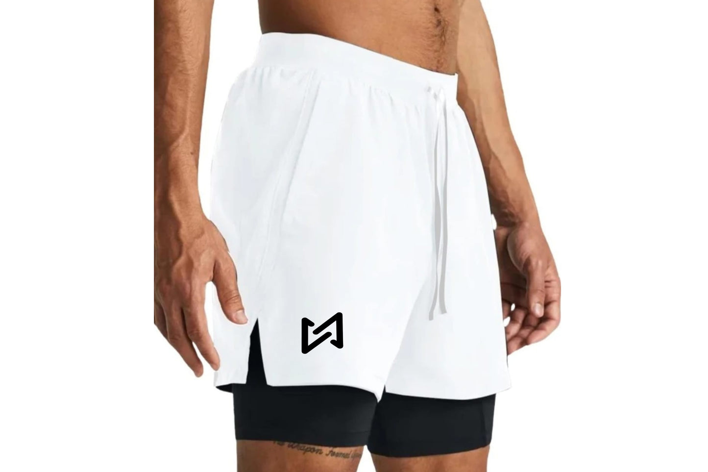 Cliffix Men's 2-in-1 Performance Athletic Shorts with Built-In Compression Liner