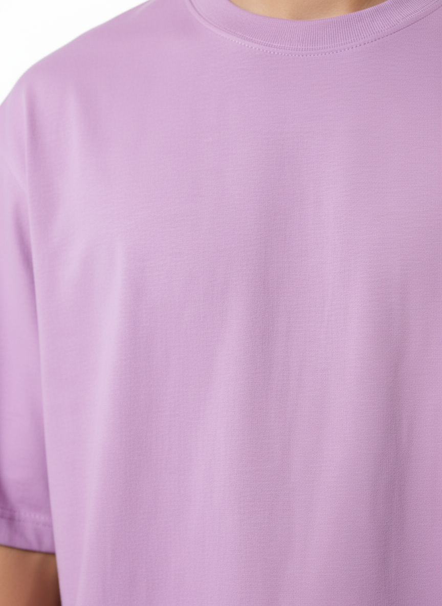 Men's Premium Oversized Cotton T-Shirt | Relaxed Fit Heavyweight Round Neck