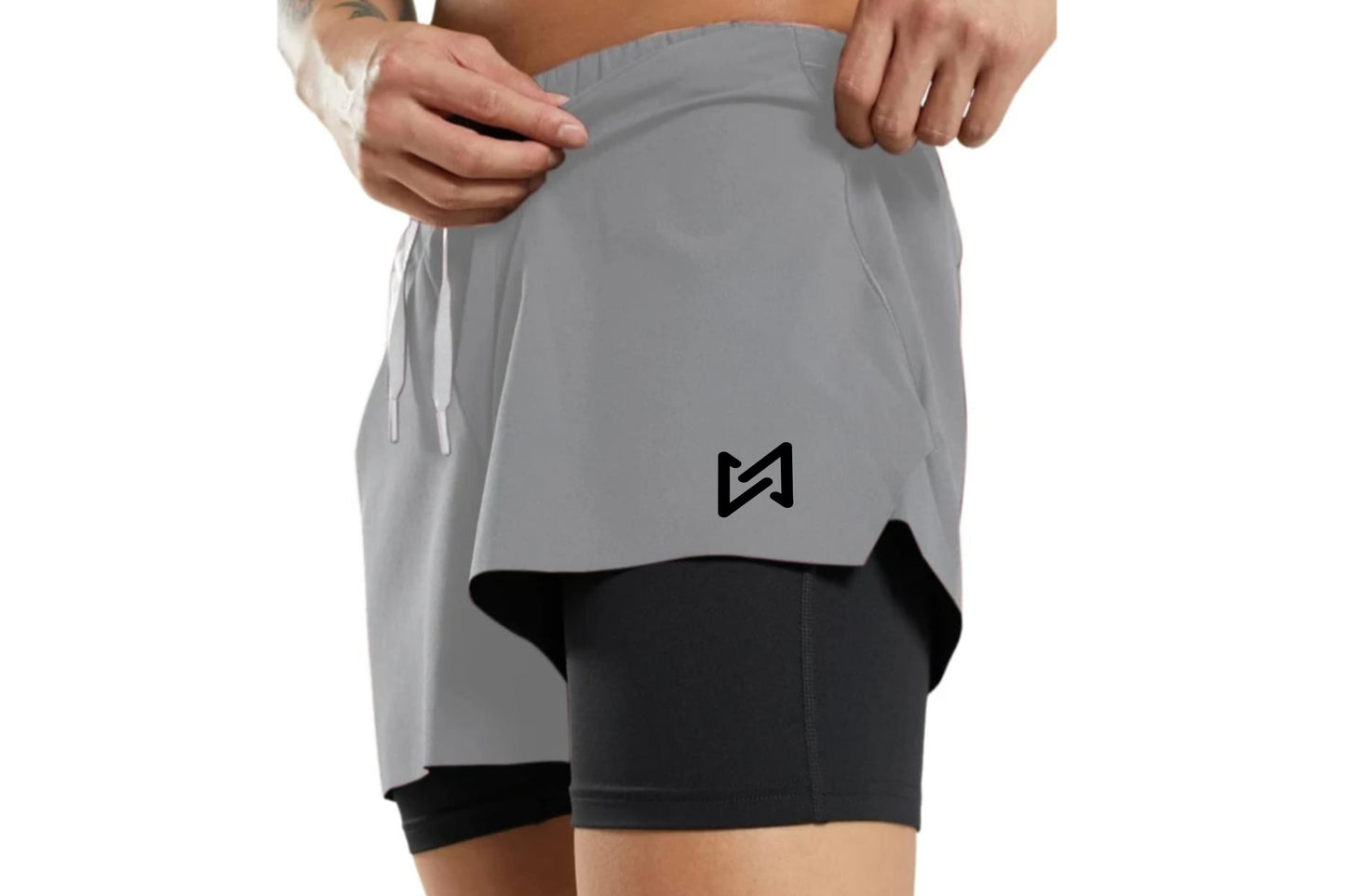 Men's 2-in-1 Running Shorts with Compression Liner | Quick-Dry Athletic Gym Shorts with Phone Pocket