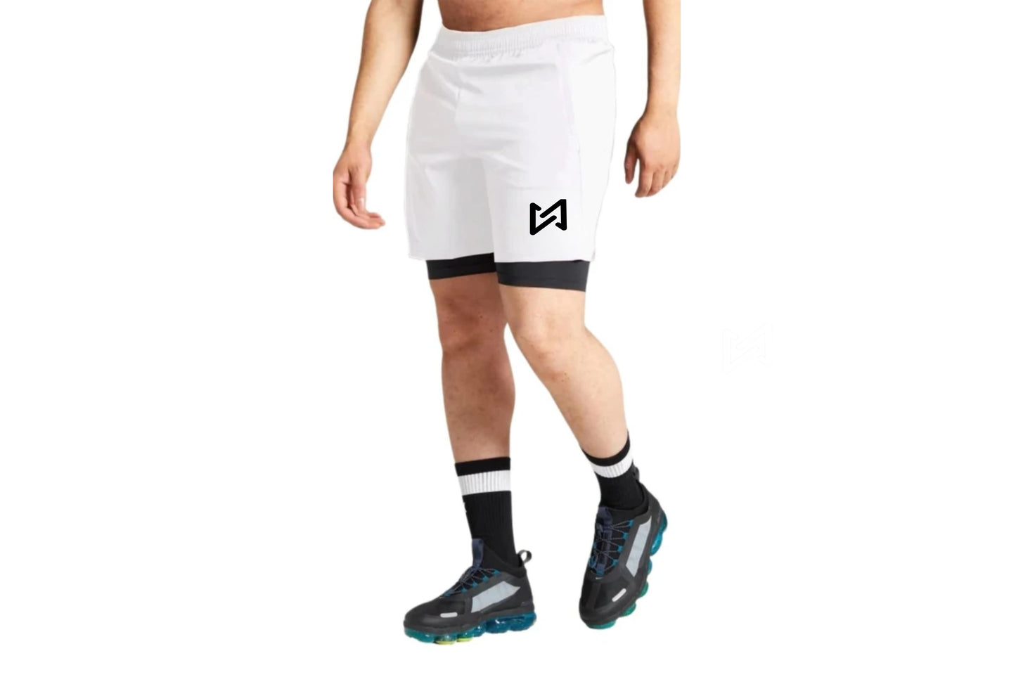Cliffix Men's 2-in-1 Performance Athletic Shorts with Built-In Compression Liner