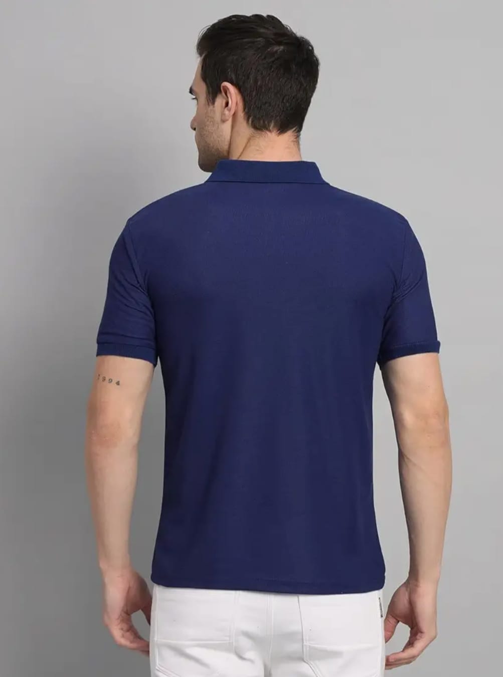 Men's Premium Navy Blue Polo T-Shirt | Cotton Blend Regular Fit Polo Neck Casual & Office Wear