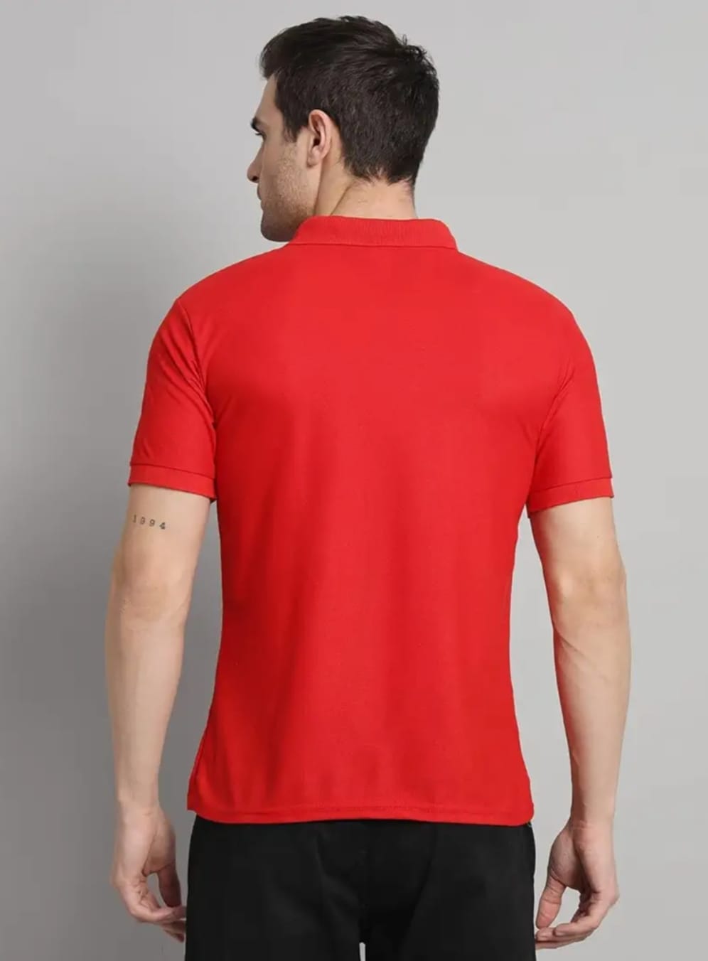 Men's Premium Red Polo T-Shirt | Cotton Blend Regular Fit Polo Neck Casual & Office Wear