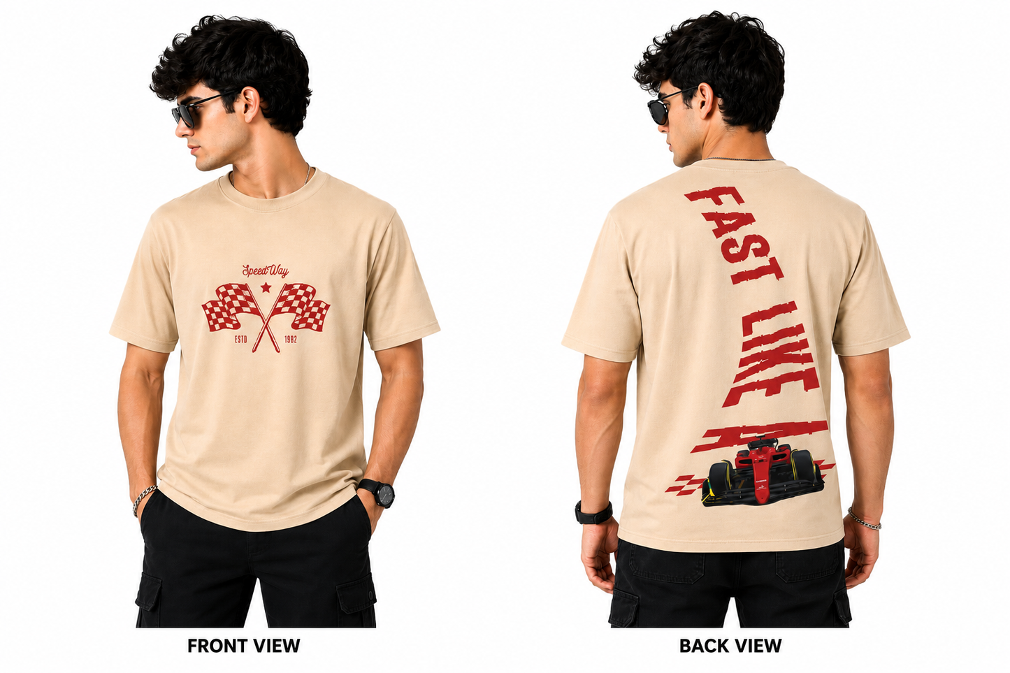 Cliffix Mens Round Neck Printed T-shirts