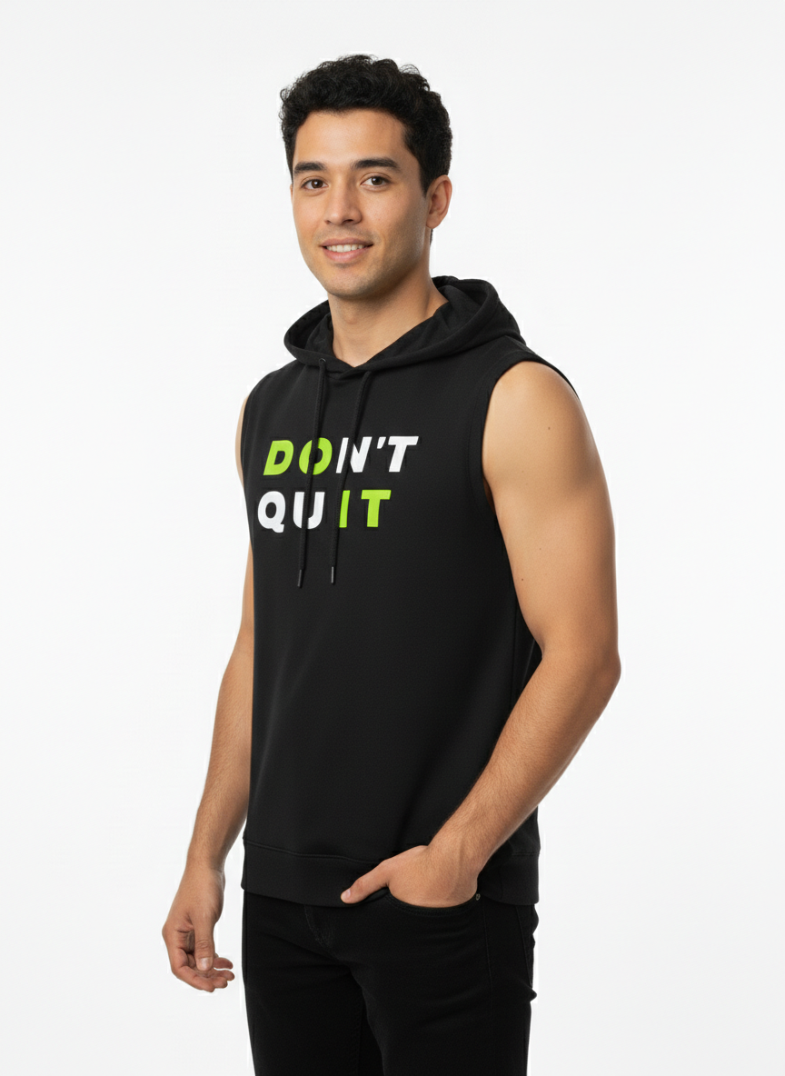 Men's Sleeveless Hooded Gym T-Shirt | Athletic Workout Hoodie